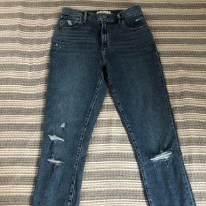 Abercrombie & Fitch Ripped Super Skinny High-Rise Ankle Jeans - Size 29/8L